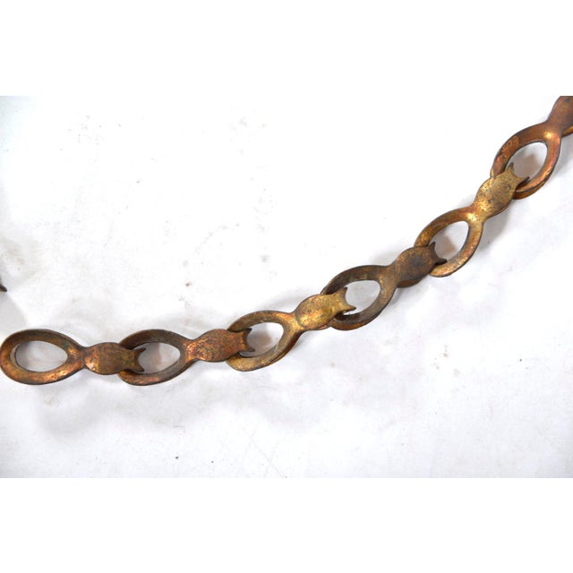 Large Mid-Century Italian Brass and Glass 8-Arm Chandelier, 1950s-1960s For Sale - Image 12 of 16