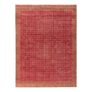 Rug & Kilim’s Oversized Pointille Rug in Dark Red, 12x18 For Sale