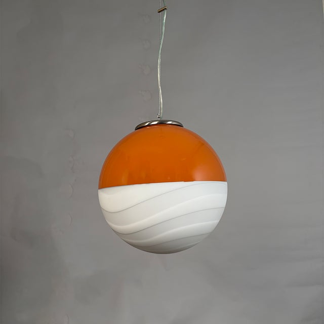 Glass Premium Pendant Light from Mariana Iskra, 1980s For Sale - Image 4 of 18