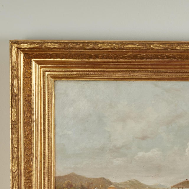 Fine Orientalist style 19th century oil painting on canvas by noted British artist Daniel C. Grose, depicting an expansive...