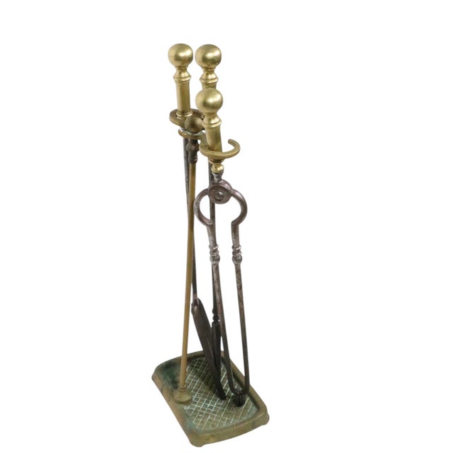English Antique Fireplace Tool Set For Sale - Image 3 of 12