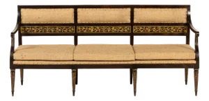 Antique Italian Painted and Gilt Settee, 1800s