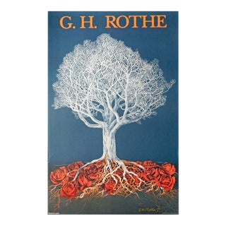 Gh Rothe Offset Lithograph "Roots in Love" Poster Hand Signed For Sale