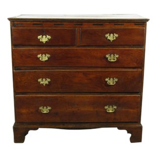 18th-C. Georgian Oak Chest For Sale