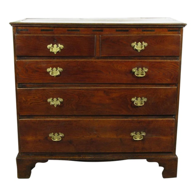 18th-C. Georgian Oak Chest For Sale