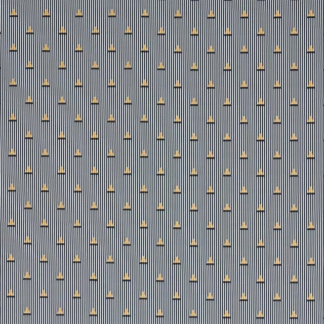 Sample - Schumacher Ludus Stripe Fabric in Black For Sale