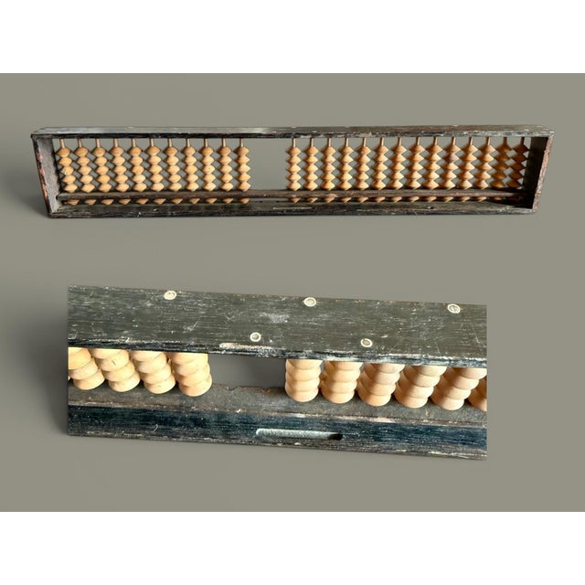 Wood Antique Japanese Soroban Abacus-Wood Counting Frame-Meiji Taisho Office-Library For Sale - Image 7 of 11