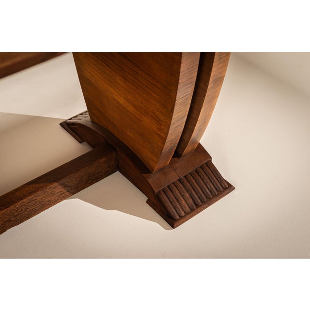 Desk in Ash Veneer and Dark Stained Details by Pier Luigi Colli, Italy, 1930s For Sale - Image 10 of 18