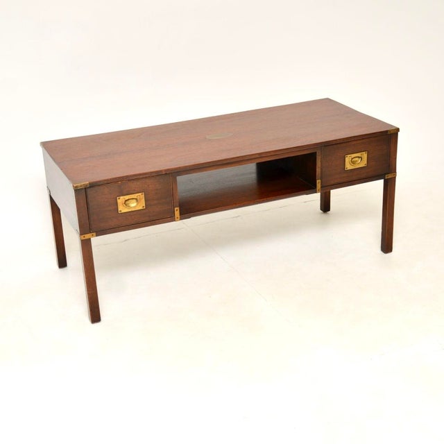 Antique Military Campaign Coffee Table, 1950s For Sale - Image 11 of 11