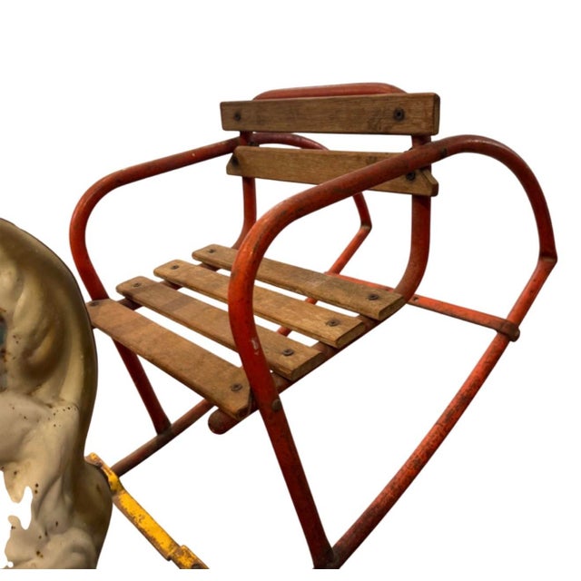 Art Deco Vintage Mobo Tinplate Rocking Horse Produced by D. Sebel & Co. In England For Sale - Image 3 of 10