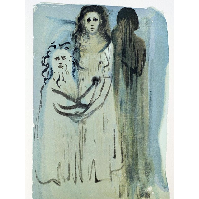 Salvador Dalí (1904-1989) Purgatory 16: In the Smoke of the Wrathful Color wood engraving Unsigned On BFK Rives wove...