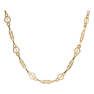 19.2 Karat Gold Necklace For Sale