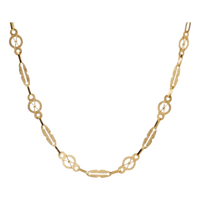 19.2 Karat Gold Necklace For Sale
