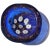Beautiful vintage Murano hand blown rich sapphire blue, and aventurine flecks Italian art glass decorative bowl....
