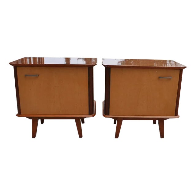 Mid-Century Nightstands, 1950s, Set of 2 For Sale