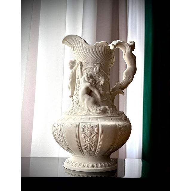 Swedish Neoclassical Creamware Jug from Gustafsberg, Late 19th Century For Sale - Image 16 of 18