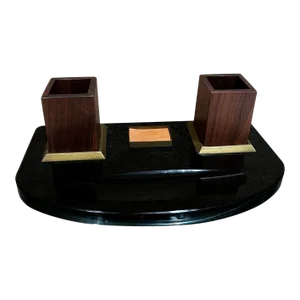 1970s Modern Elegance Pen Holder Desk Set