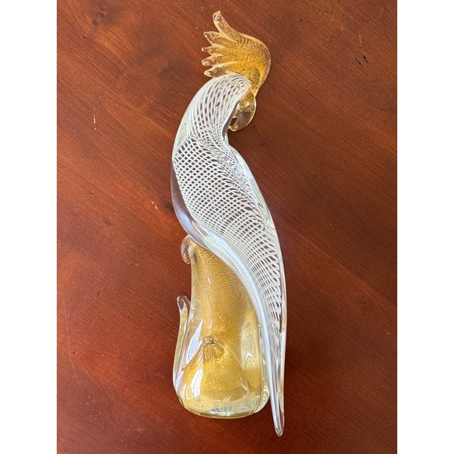 Transparent Mid-Century Murano Style Glass Birds— A Pair For Sale - Image 8 of 11