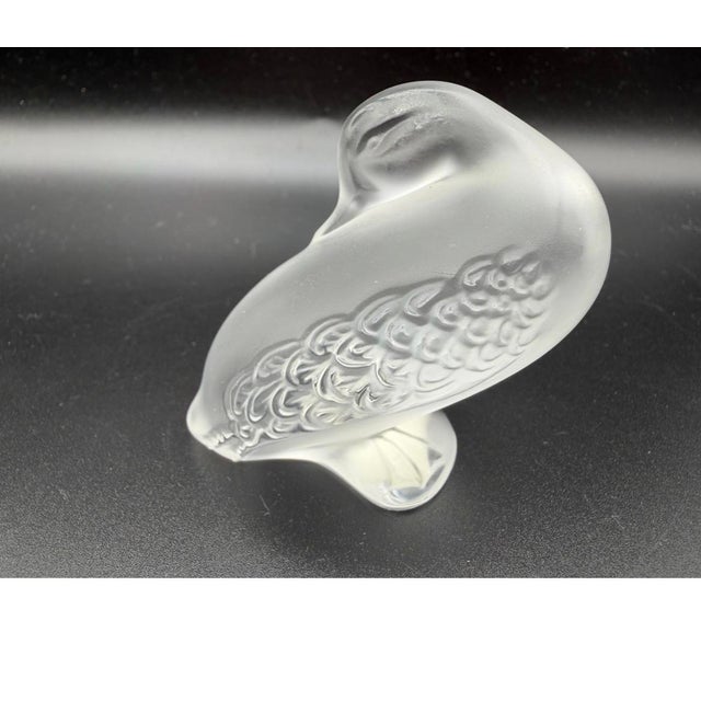 Mid 20th Century Lalique France Frosted Crystal Duck Figurine For Sale In New York - Image 6 of 6