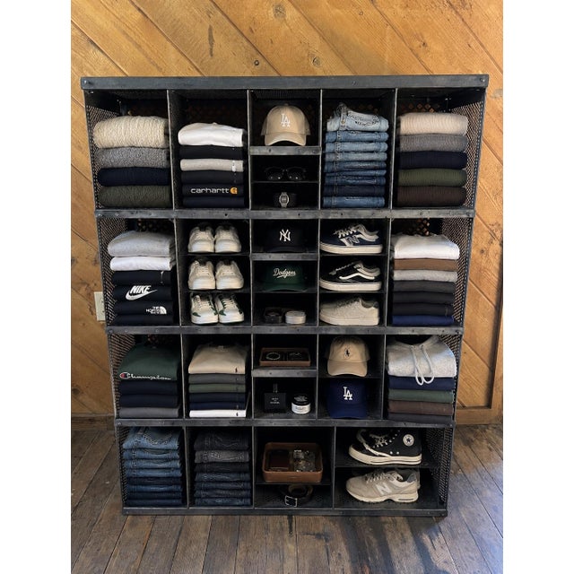 French 1940's French Postal Sorting Cabinet/Cubby/Shelves For Sale - Image 3 of 12