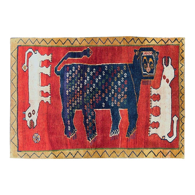 Galerie Shabab Collection Mid-20th Century Persian Pictorial Shiraz Rug For Sale
