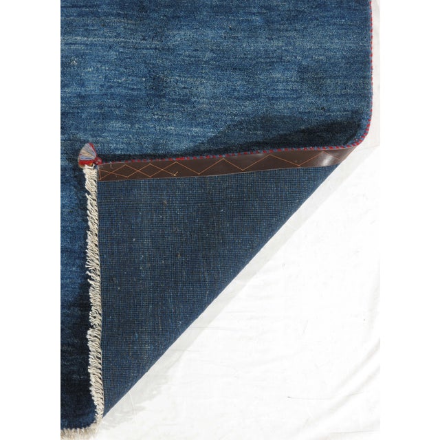 1980s 1980s Hand-Knotted Persian Gabbeh Rug 4'8" X 6'6" For Sale - Image 5 of 5