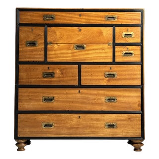 Antique Campaign Chest of Drawers, 1800s For Sale