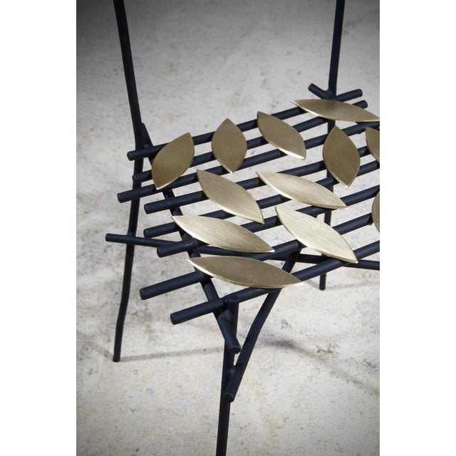 Autumn Chair in Steel and Brass by Frederic Gaillard For Sale - Image 4 of 8
