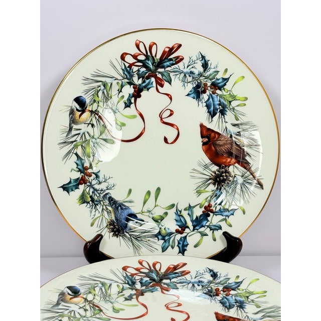 This vintage set of 6 Lenox “Winter Greetings” plates, one of the most beloved holiday patterns in the Lenox catalog. Each...