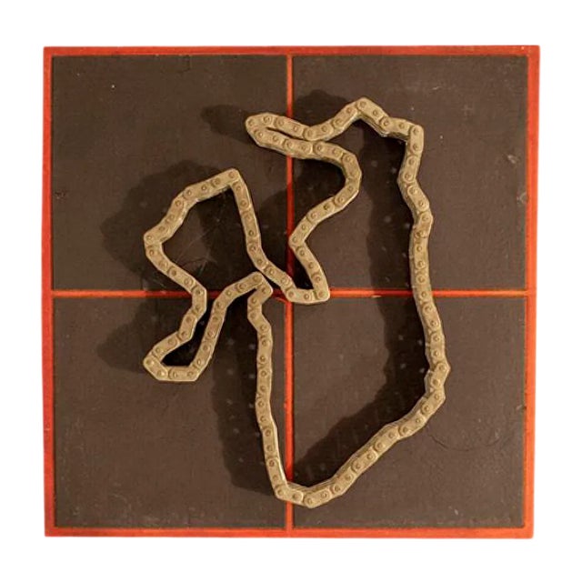 Magnetized Chain Game Sculpture by Paolo Tilche, 1970s For Sale