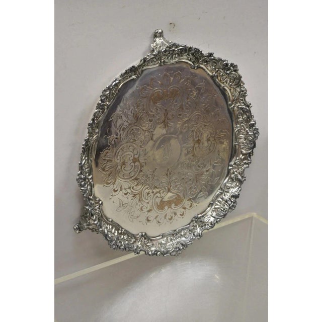 Antique Victorian Silver Plated 12" Round Award Platter Tray to Francis Biddle For Sale - Image 11 of 11