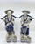 Chinoiserie Blue and White Asian Man and Woman Fishing Statues- A Set For Sale - Image 3 of 12