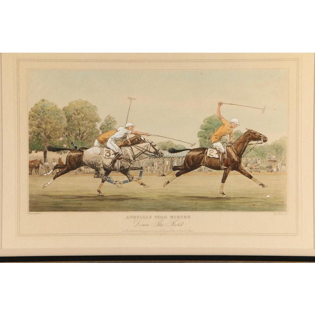 1930s "Down the Field" 1930 Hand-Colored Polo Lithograph by Paul Brown (1893 - 1958) For Sale - Image 5 of 9