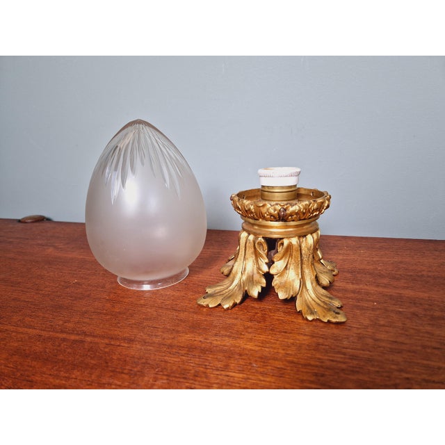 Ceiling Lamp in Gilded Bronze and Crystal, Early 20th Century For Sale - Image 11 of 16