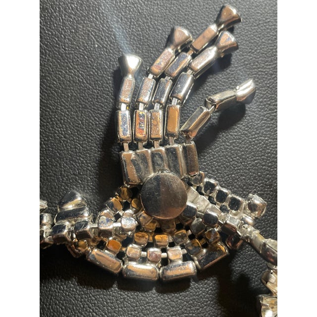 Transparent MCM Jewelry Inspired by Albert Weiss Art Deco Revival Fan-Shaped Crystal Necklace For Sale - Image 8 of 10