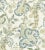 Sample - The House of Scalamandré Cumbria Hand Block Print Fabric, Aquamarine on Ivory For Sale