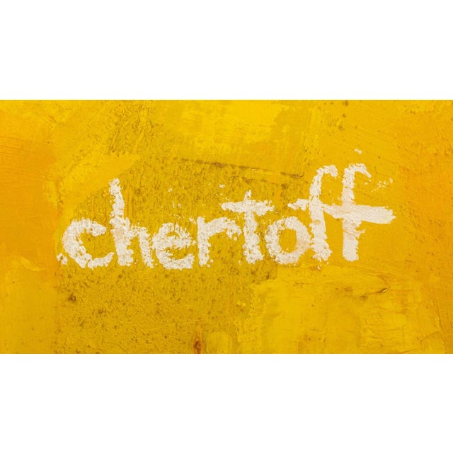 Chertoff Abstract Composition Oil on Canvas For Sale In New York - Image 6 of 8