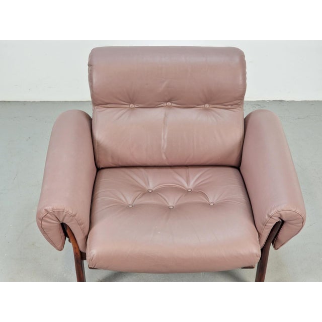 Vintage Teak Leather Armchair from Coja, Netherlands, 1960s For Sale - Image 4 of 6