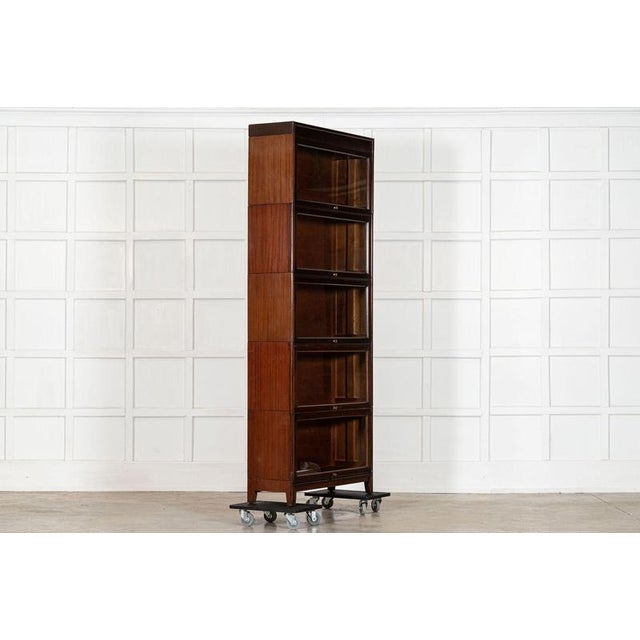 1900 - 1909 Large Gunn Mahogany Glazed Sectional Bookcase, 1900 For Sale - Image 5 of 17