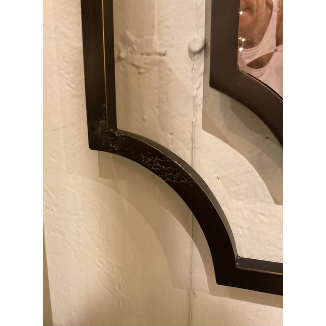 2020s Jonathan Charles Modern Curved Bronze Wall Mirror For Sale - Image 5 of 5