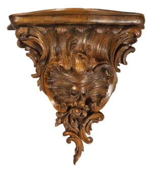 Large 18th Century French Rococo Étagère Wall Bracket in Sculpted Oak
