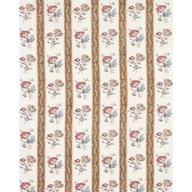 Inspired by a circa 1770 French or English woodblock pattern, Ariana Floral Stripe is beautifully printed on a soft linen...