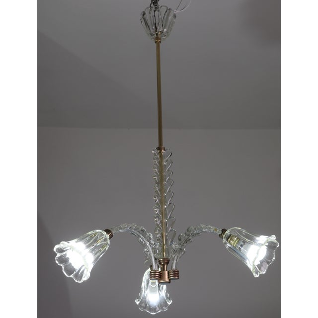 1950s Charming Art Decò Chandelier by Barovier E Toso, 1940s For Sale - Image 5 of 16