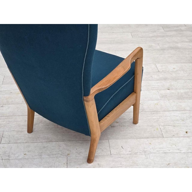 Danish Armchair in Wool and Lacquered Beechwood by Fritz Hansen, 1970s For Sale - Image 11 of 18