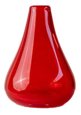 Vintage Red Murano Glass Vase, Italy, 1970s