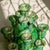Ceramic Handcrafted Tamegroute Green Glazed Ceramic Candle Holder Sculpture, Multi-Spout Moroccan Art, One-of-a-Kind For Sale - Image 7 of 8