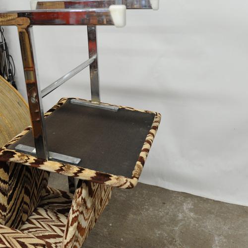 Brass and Smoked Glass Bar Cart attributed to Morex For Sale - Image 11 of 13