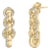 14K Yellow Gold Plated .925 Sterling Silver 1/2 Cttw Diamond Chain Link Drop Earrings, A Pair (H-I Color, I1-I2 Clarity) For Sale