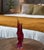 20 In. Tall Signed Young & Constantin Ruby Art Glass Hourglass Pulled Lip Vase For Sale - Image 16 of 18