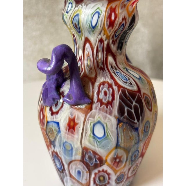 Blue Vintage Vase in Murano Glass from Fratelli Toso, 1920 For Sale - Image 8 of 12